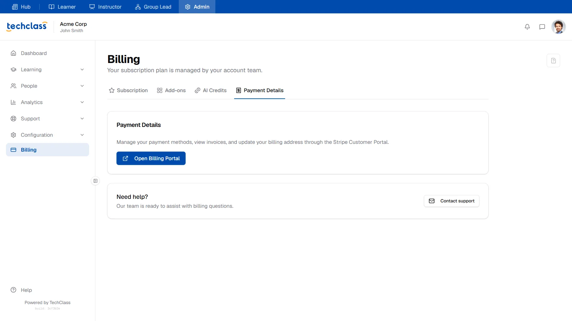 Payment Details Tab