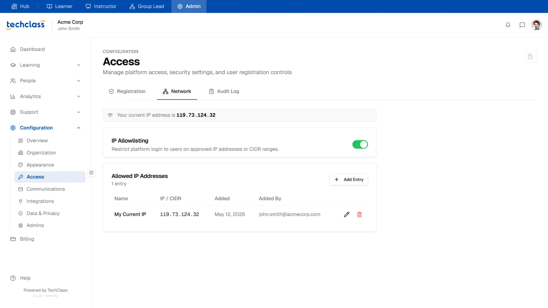 Network Tab - Enabled