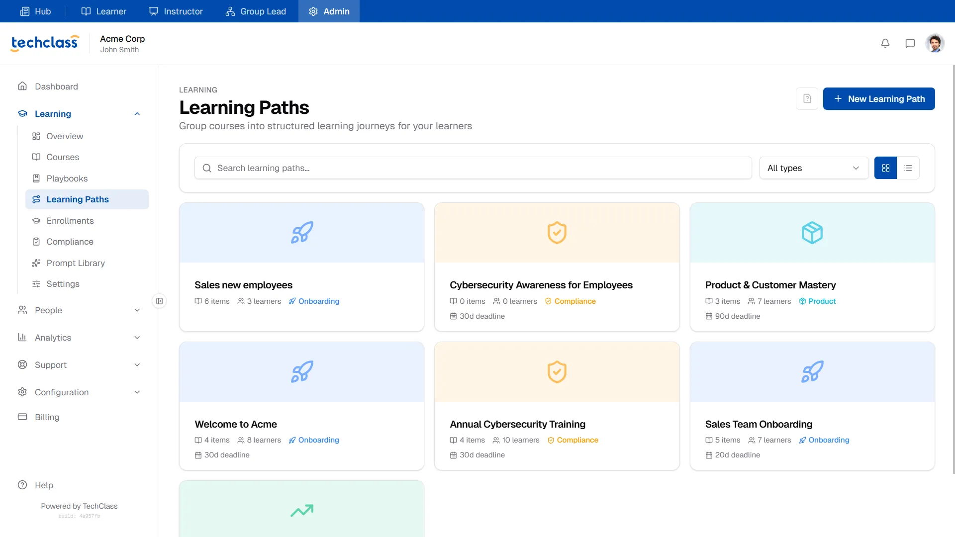 Learning Paths Dashboard