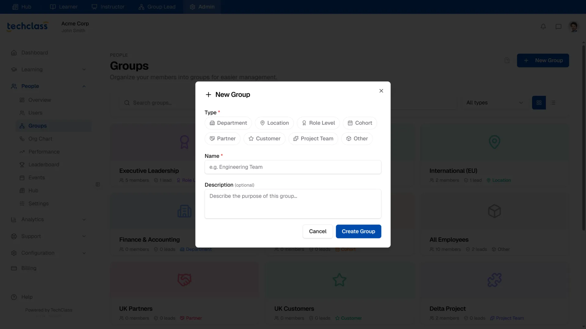Create Group Modal