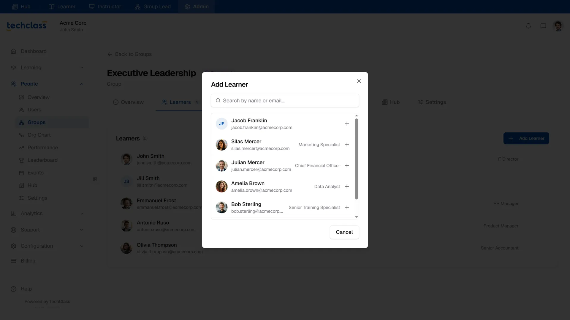 Add Learner Modal