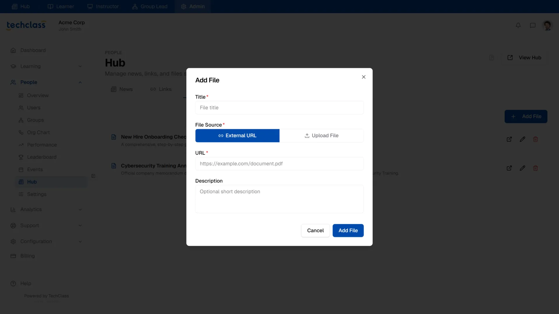 Add File Modal