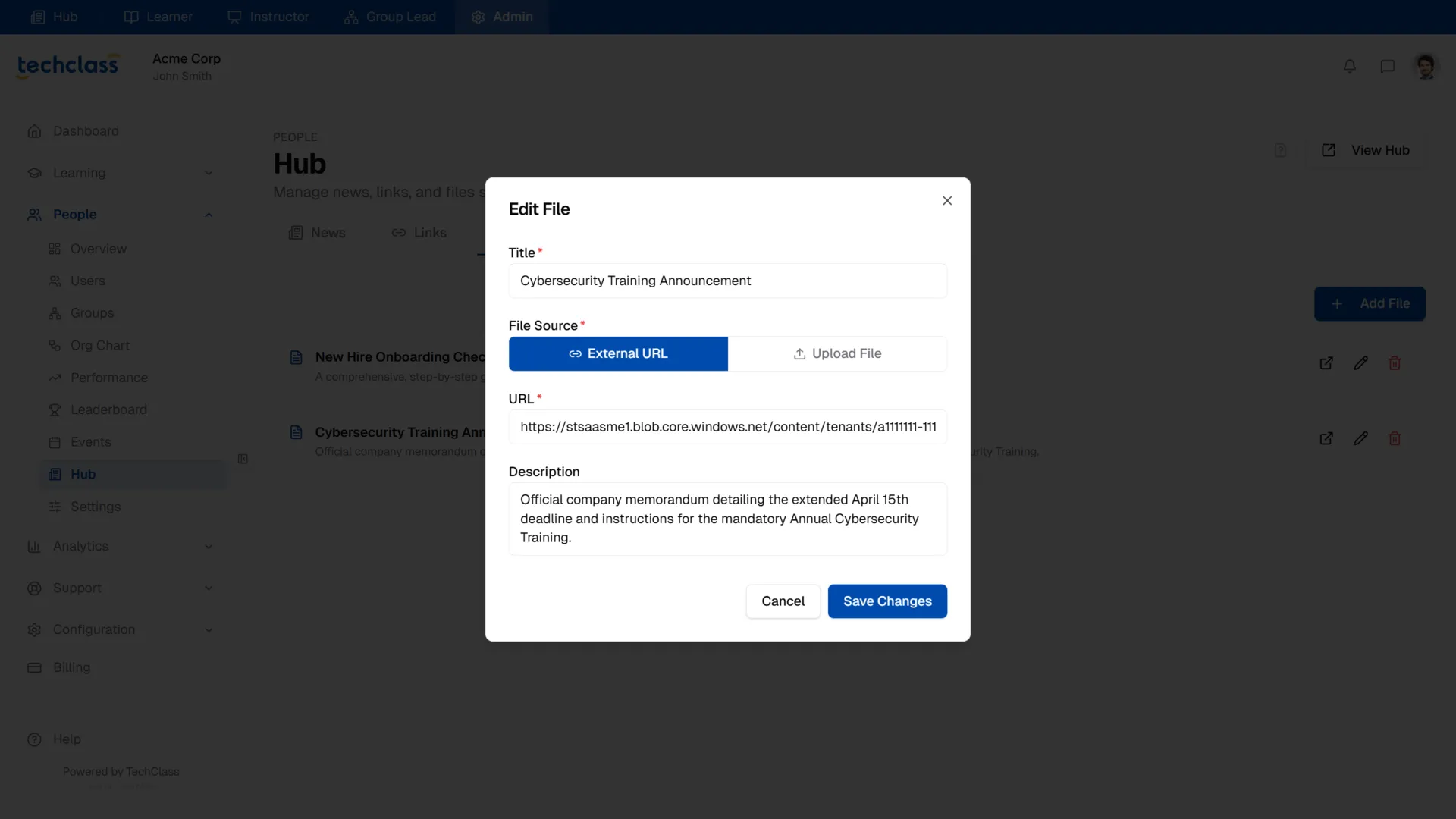 Edit File Modal