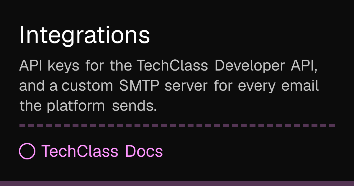 Integrations | TechClass Docs